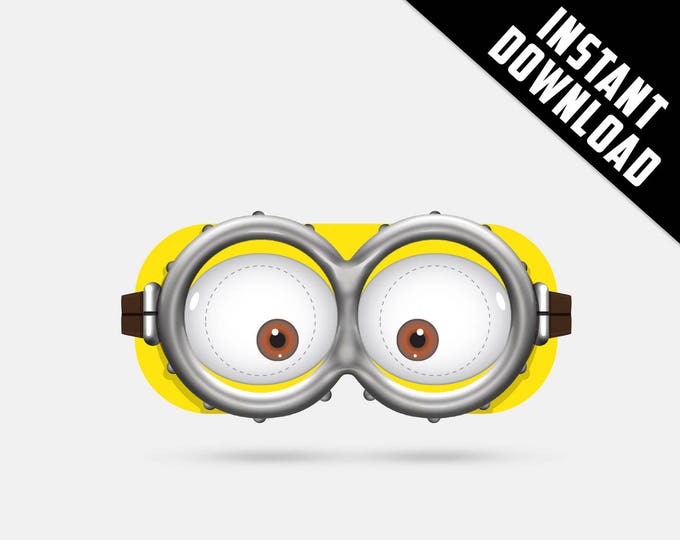Despicable Me Minion Printable Paper Glasses, Party Mask, Birthday, Photo Booth Props ,kids Mask ...
