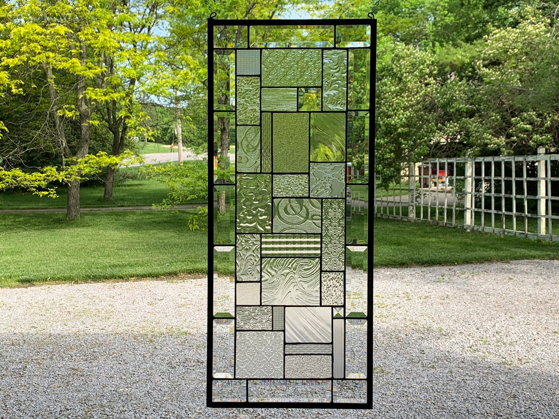Large Vertical Stained Glass Panel 100GV 13.75 X Etsy