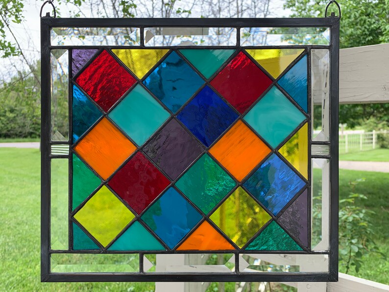 Art & Collectibles Panels & Wall Hangings Tudor Style Stained Glass