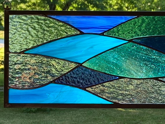 HoneyDewGlass 1.5 lb BLUE Stained Glass Scraps, Art Glass, Mosaic Glass