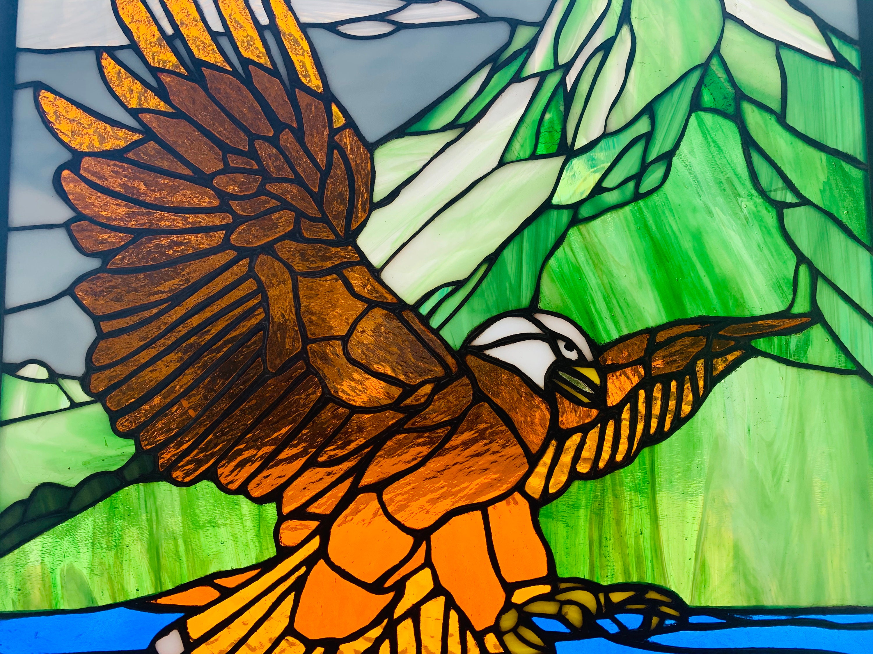 Stained Glass Eagle 186EG 16.5 X 17.25 Etsy