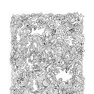 DIY printable, Abstract Art Coloring Page, Zen Art, Adult Coloring Page, Instant digital download, cosmic Coloring Pages