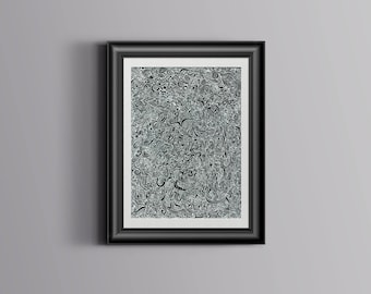 Black and White Abstract Printable Wall Art | Bedroom Print, Cosmic Art Printable , Digital Download, fractals, space | 8×10, 11x14, 5x7