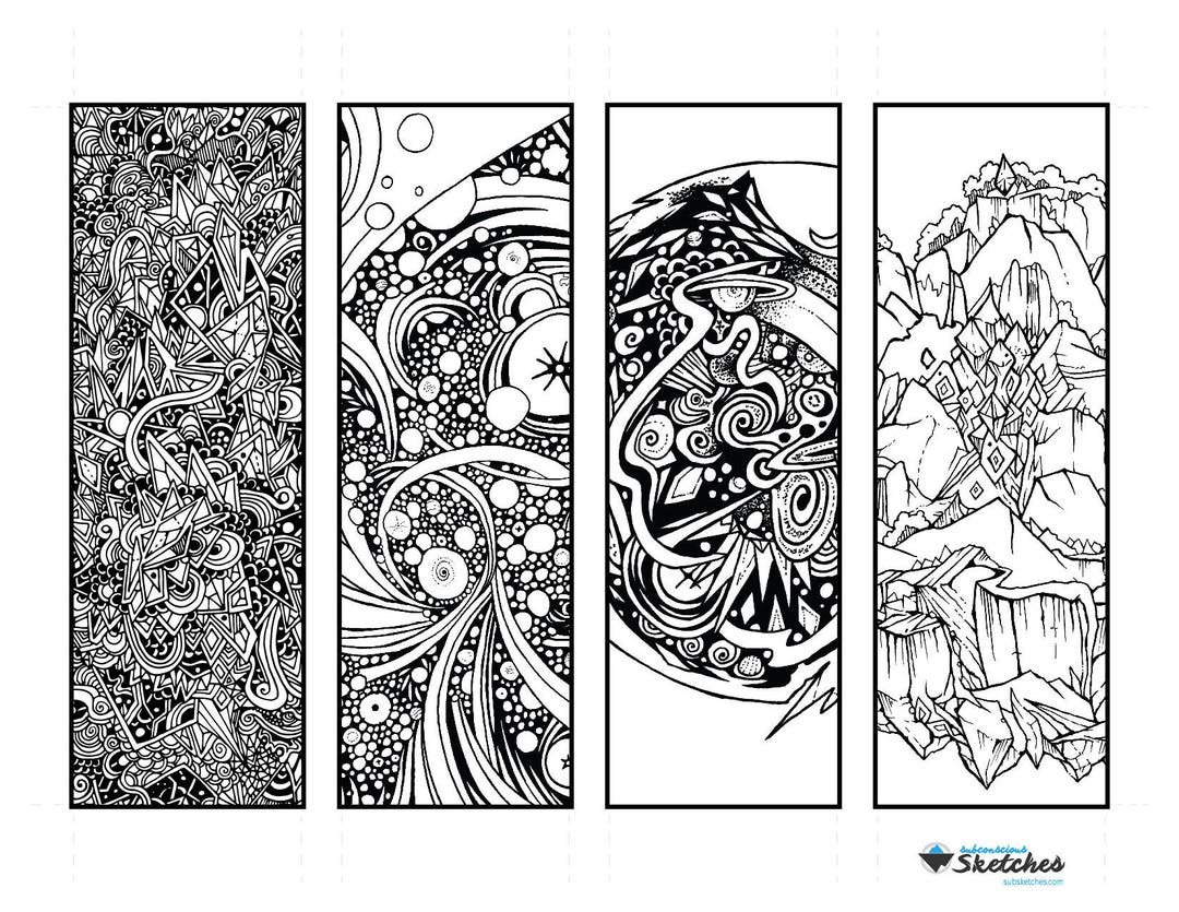 Adult Coloring Bookmarks | Printable Coloring Page for Adults and Kids