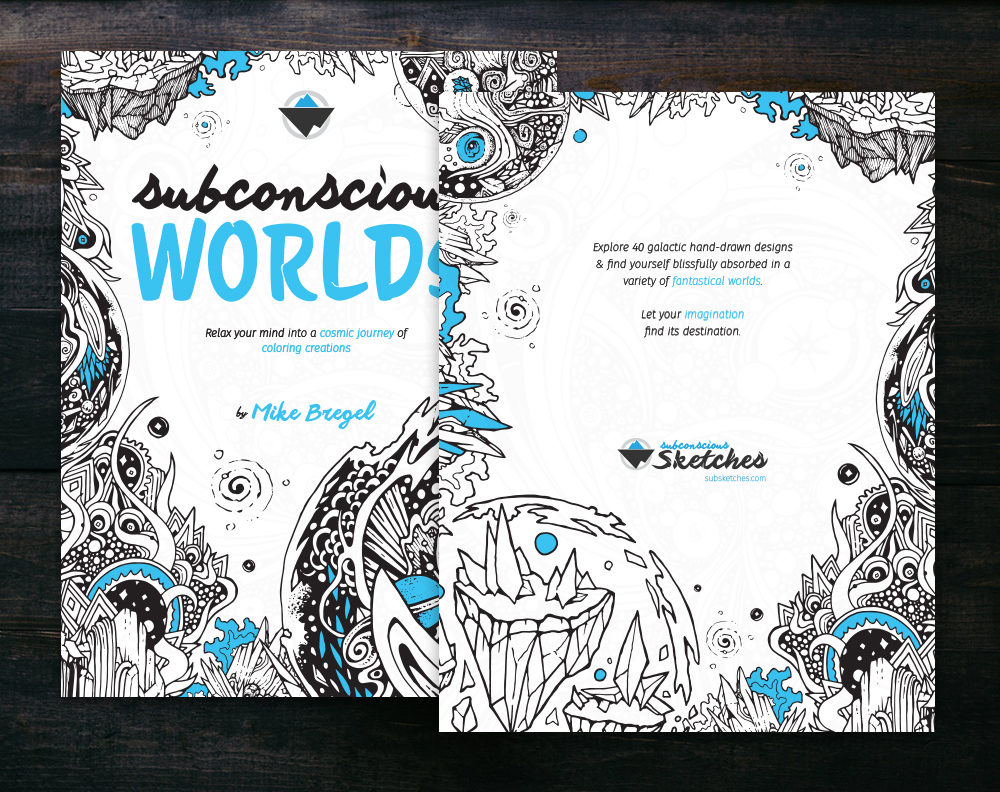 Adult Coloring Book Cosmic Coloring Printable PDF Coloring Book