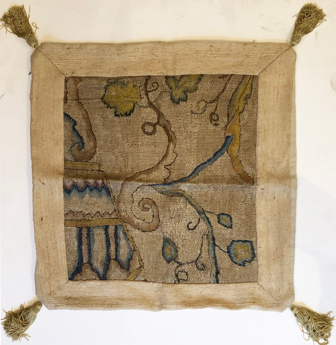 18th C Italian Needlepoint Pillowcase Etsy Denmark