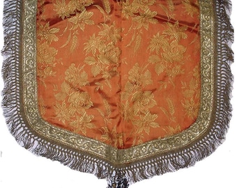 18th Century Brussels Embroidery with Original Metal Trimming