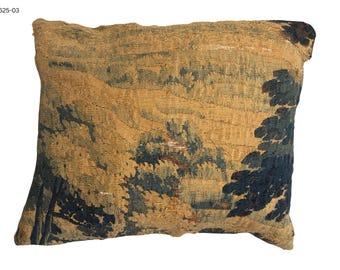17th Century English Needlepoint Pillow Cover
