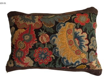 17th Century English Needlepoint Pillow Cover