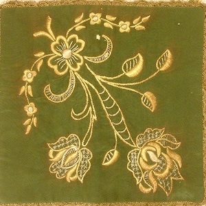 Small Antique Metal Embroidery