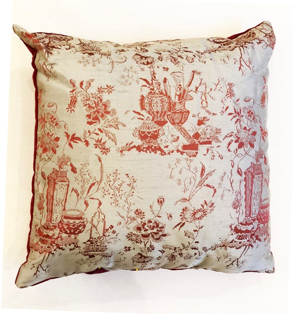 19th Chinese Silk Pillow Etsy