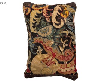 17th Century English Needlepoint Pillow Cover