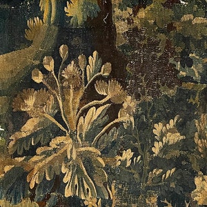 17th Century Brussels Verdure Tapestry (for seat cover or pillow)