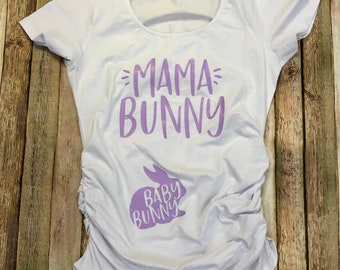 Mama Bunny Maternity Shirt, Expecting Mom Shirt for Easter, Pregnancy Announcement Shirt