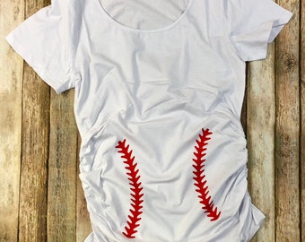 Baseball Bump Maternity Shirt Expecting 