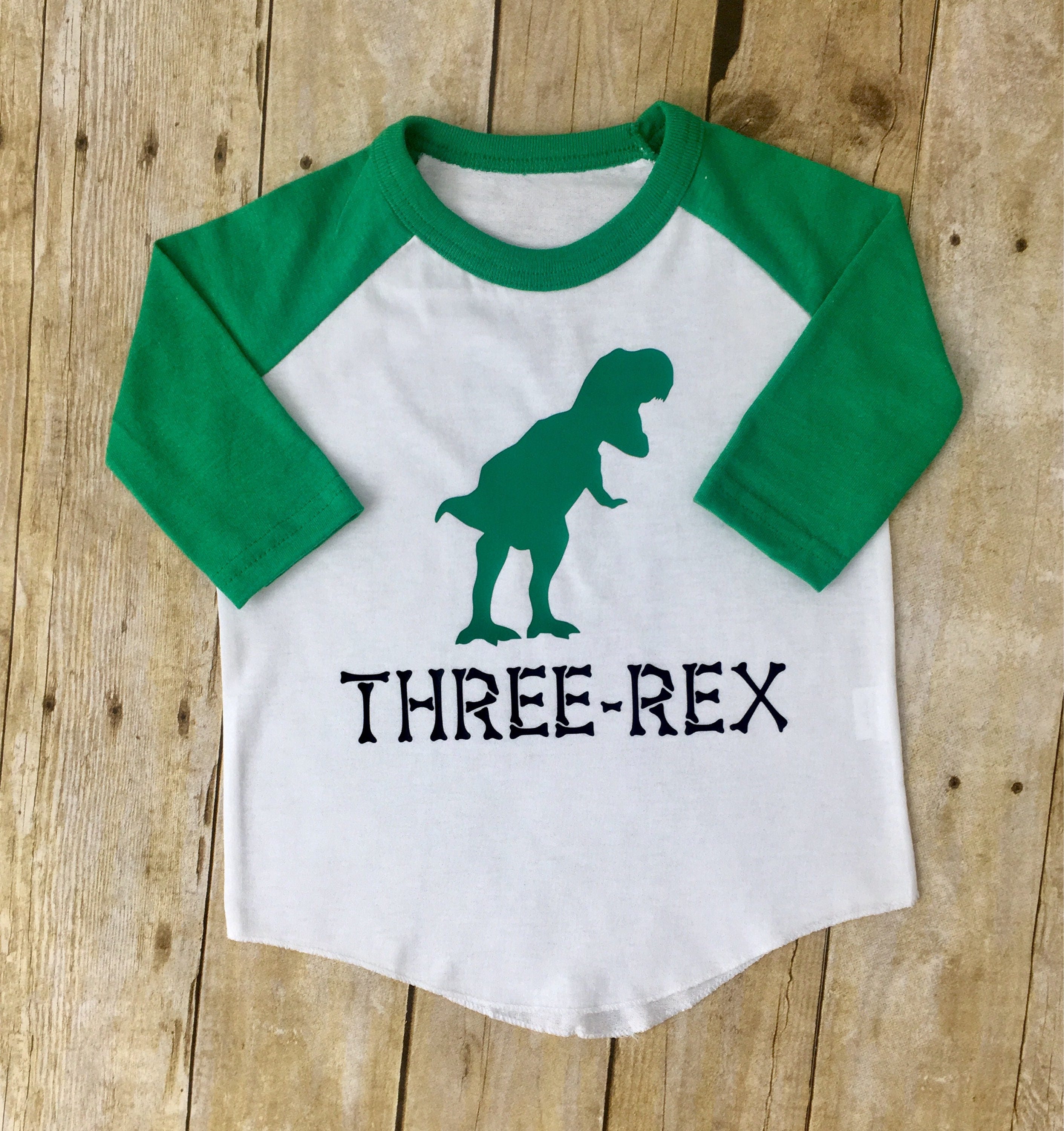 Three Rex Shirt for 3 Year Old Custom Birthday Shirt for - Etsy
