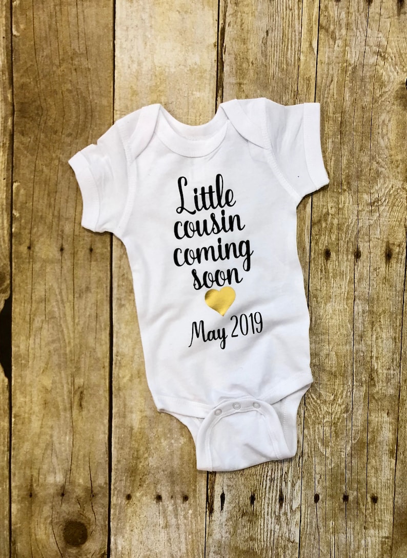 Custom Little Cousin Coming Baby Announcement Pregnancy | Etsy