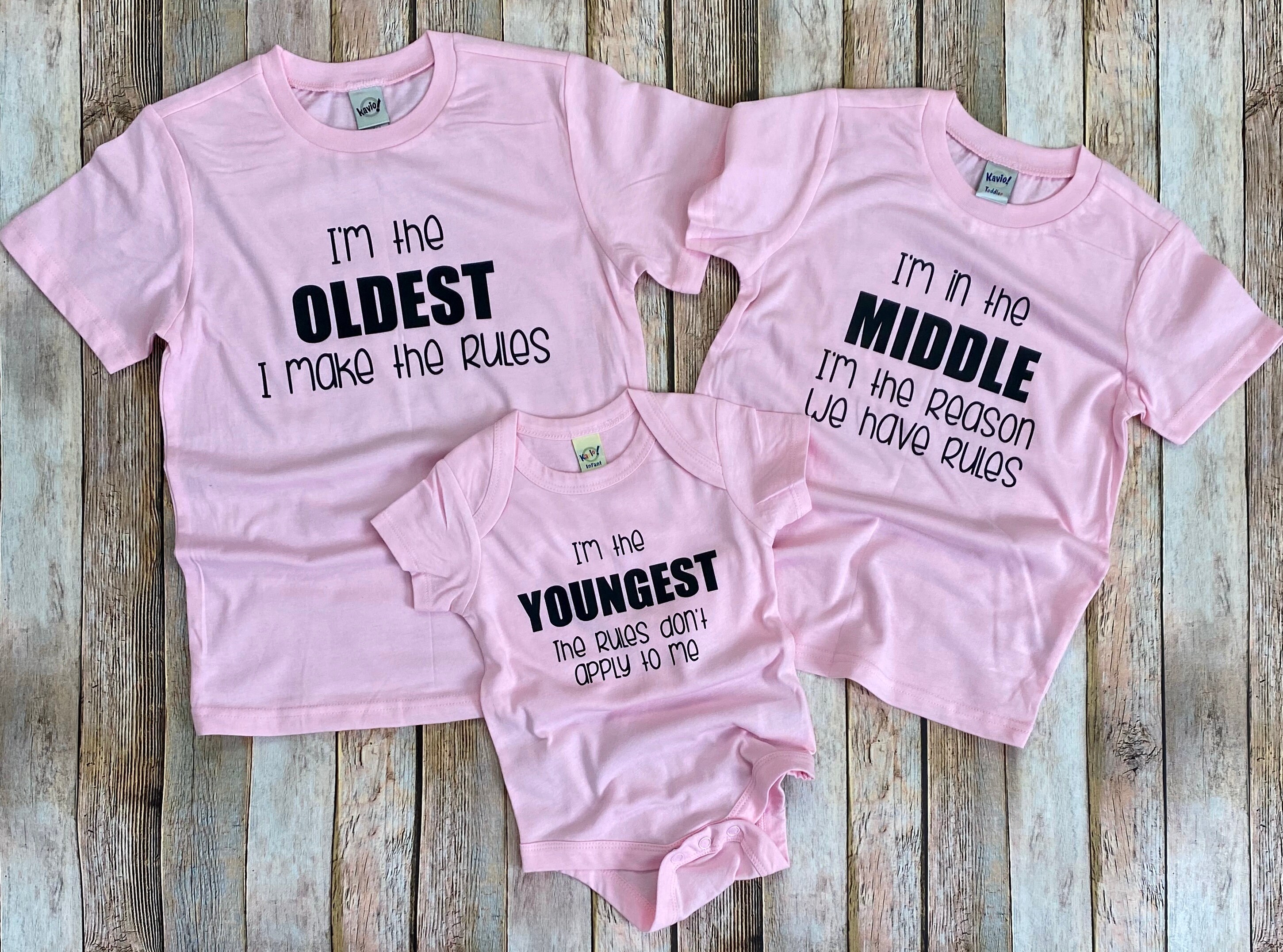 Funny Three Sibling Shirts Brother or Sister Set of Three Etsy