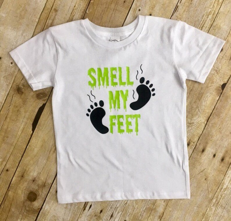 Smell My Feet Funny Halloween Shirt for Toddler, Trick or Treat Tee image 1