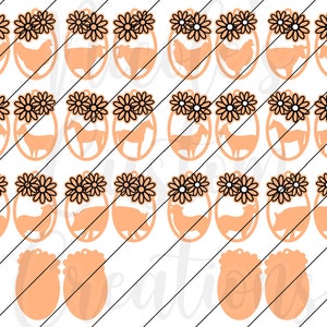 Earring SVGs - Floral Farm Animals - 6 styles and 2 variations included
