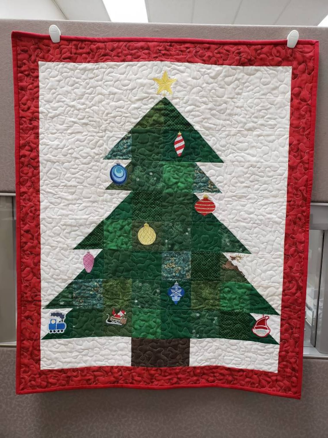 Quilted Christmas Tree Wall Hanging Etsy