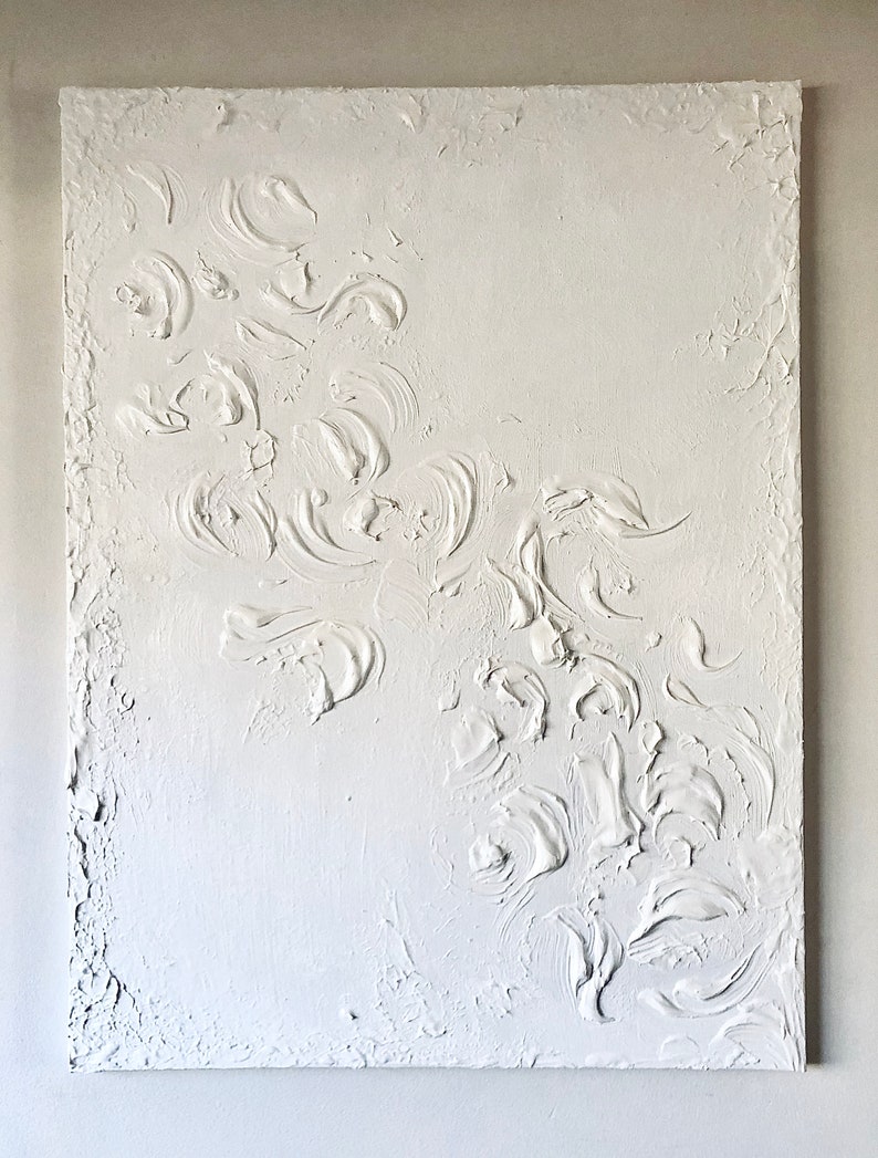 White textured art painting Etsy