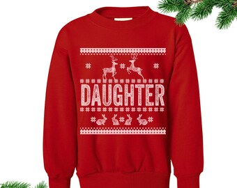 Long Sleeve Shirt. Daughter Sweater. Christmas Vacation Sweater. Ugly Sweatshirt. 2T, 3T, 4T, 5/6, 7.  Christmas Toddler Sweatshirt.