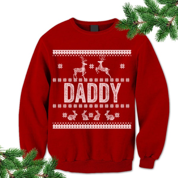 Ugly Christmas Sweatshirt. Sale. Daddy  Sweater. Gift for Father. Jumper. Pullover. Merry Christmas. Gift For Father. Dad Sweater. S-3XL