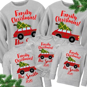 Family Christmas Sweaters. Matching Christmas Sweatshirts. Custom Family Christmas 2023. Tacky Outfits. Bodysuit. Toddler Youth Kids Adult image 2