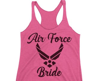 Funny Bride Tank Top. Air Force Bride Tank Top. Bride Workout. Bachelorette Shirt. Gift.