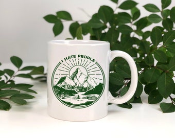 I Hate People Ceramic Super Mug. Funny Mug. Gift. Funny Saying Mug. Gift. Birthday Gift. Coffee Mug. Gift Idea. Funny Mug