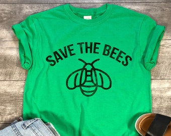 Save The Bees Shirt. Save The Bees T-shirt. Bee Tee. Unisex T-shirt. Save The Environment Shirt. Save The Earth.