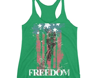 Freedom Tank. 4th Of July Shirt. Flag Top. Statue Of Liberty Shirt. Party Tank Top.