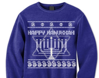 Happy Hanukkah Sweater. Holiday Of Light Sweatshirt. Candle. Jewish Holiday. Menorah cand