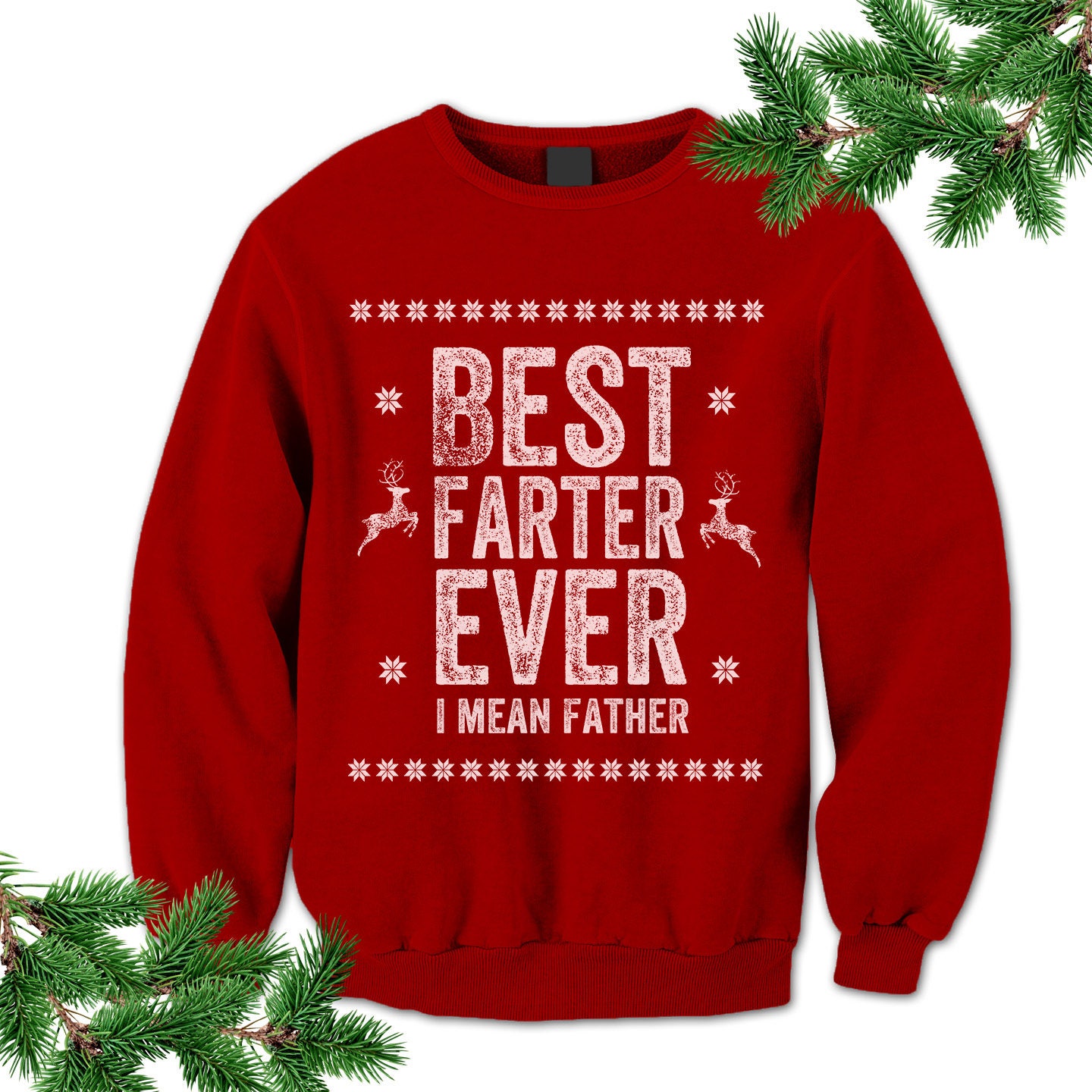 Best Farter Ever Christmas Sweatshirt. Funny Christmas Gift. Father Sweater. Dad Jumper. Pulower. Winterfell. Ugly Sweater. Party. Contest