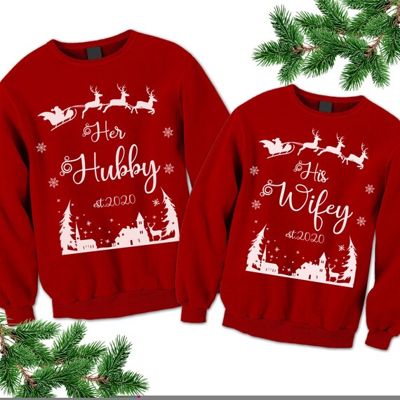 hubby wifey christmas sweaters