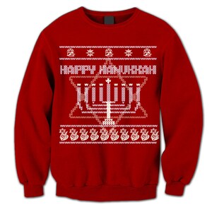 Happy Hanukkah Sweater. Holiday of Light Sweatshirt. Candle. Jewish ...