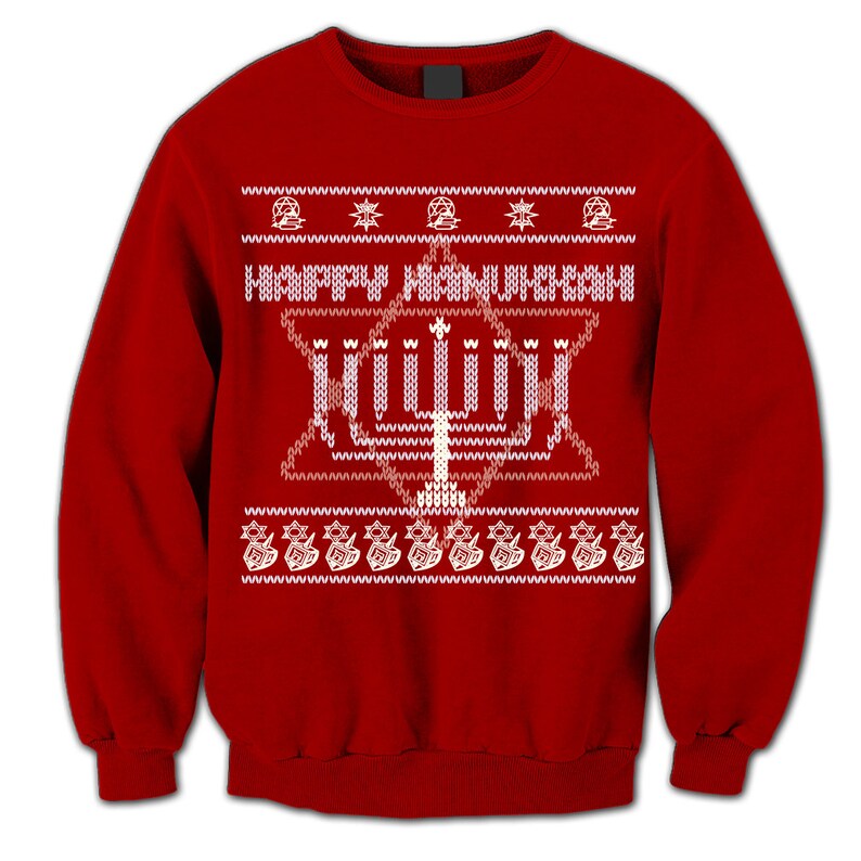 Hanukkah sweater dog