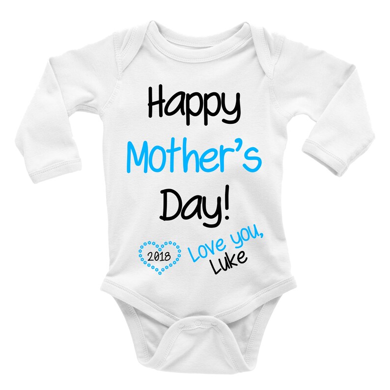 Happy Mother/'s Day 2019 Girl Baby Bodysuit Custom Gift. Custom Bodysuit Personalized Bodysuit Boy Cloth Love You Mother/'s Day