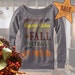 Pumpkin Spice Latte Apple Cider Fall Football Corn October Fest Pumpkin Sweatshirt. Autumn Sweater. Off Shoulder. 