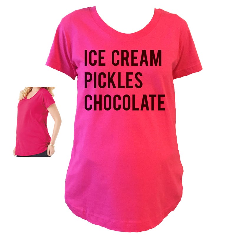 Ice Cream. Pickles. Chocolate Maternity Shirt. T Shirt. Etsy