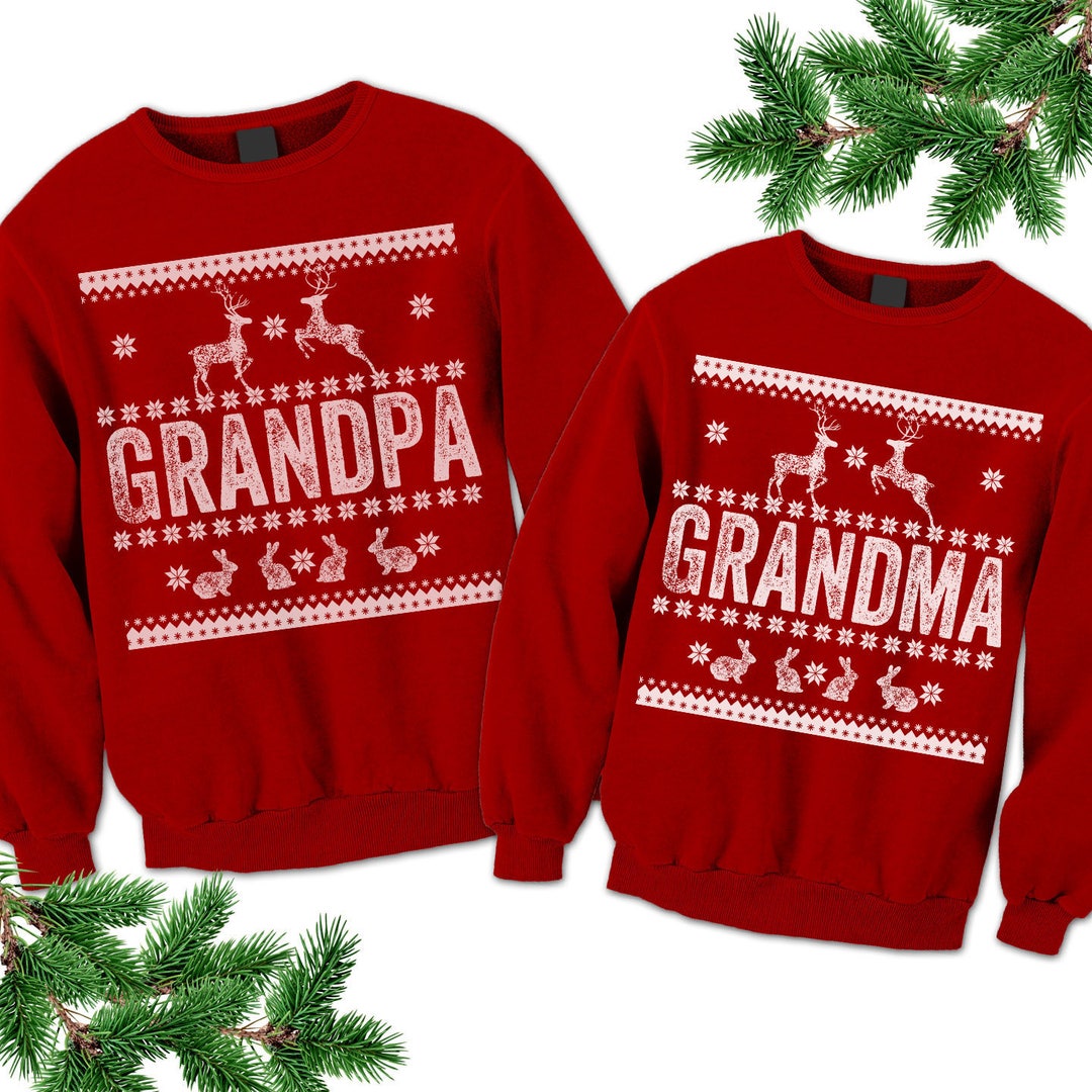 Tenue de Noel en famille. Pull de Noel moche. Grand mere Grand pere Pull laid. Tenues assorties. Cadeau pour grand mere grand pere unisexe. Etsy Canada