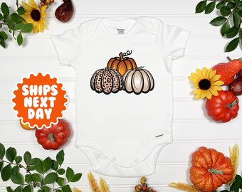 Pumpkins Halloween Onesie® - Baby Girl Onesie® - Baby Boy Bodysuit - Baby Announcement - Cute Outfit