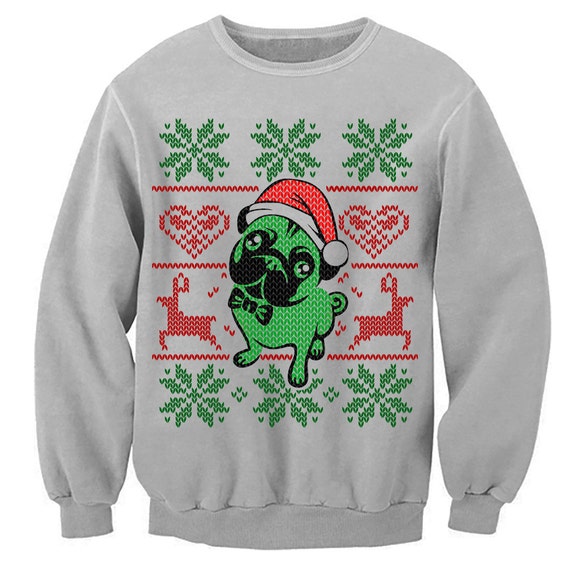 Pug christmas cheap sweatshirt