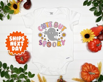 Cute But Spooky Onesie® - Ghost Onesie® - Baby Halloween - Baby Bodysuit - Custom Onesie® - Cool Onesie®