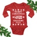 Merry Christmas Shitter's Full Bodysuit. Ugly Christmas Vacation Bodysuit. Christmas Sweater Toddler. Tacky. Funny Photo Outfit. Newborn 