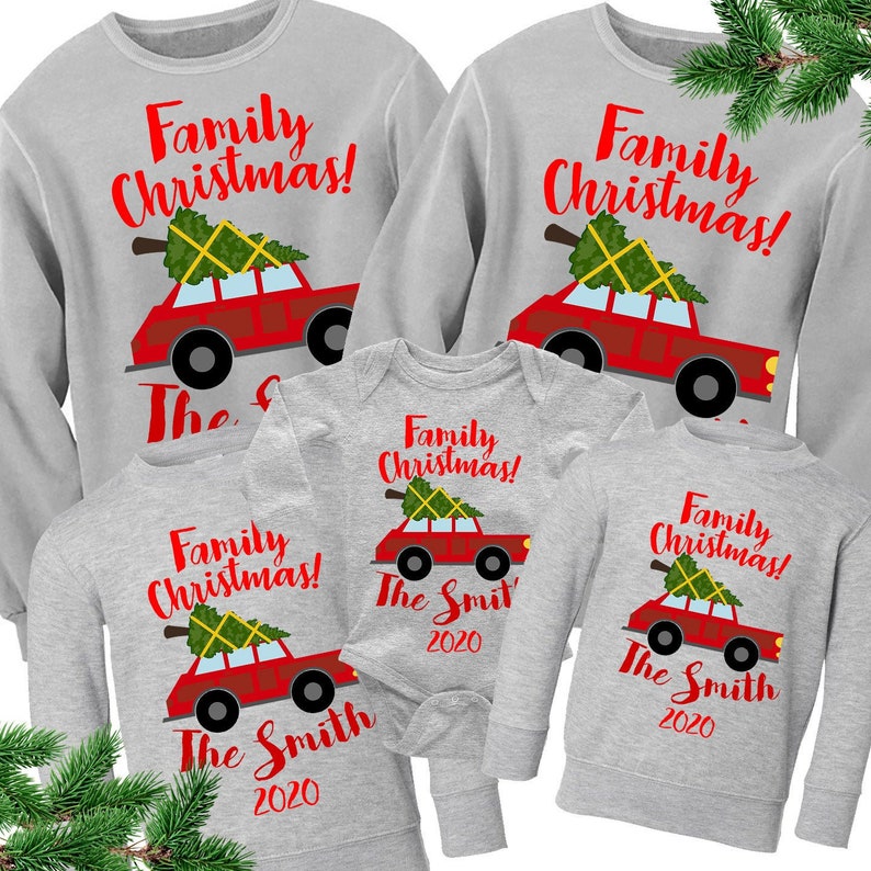 Family Christmas Sweaters. Matching Christmas Sweatshirts. Custom Family Christmas 2023. Tacky Outfits. Bodysuit. Toddler Youth Kids Adult image 2