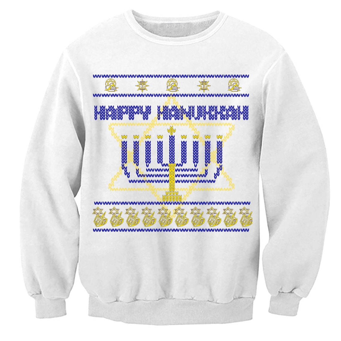 Happy Hanukkah Sweater. Holiday of Light Sweatshirt. Candle. Jewish ...