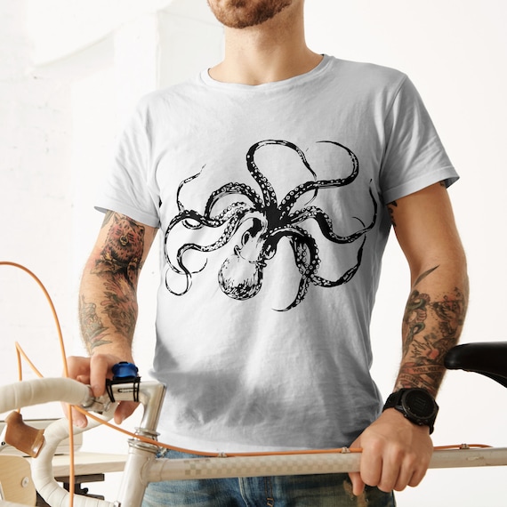 Camiseta del pulpo. Camiseta unisex. Camiseta novia T. Camisa | Etsy México