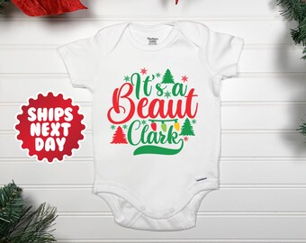 It's A Beaut Clark Christmas Baby Onesie
